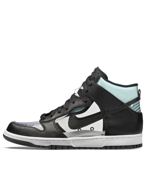 Кроссовки x comme des garcons dunk high в стиле ретро Nike — изображение 1 из 4, черный/черный-белый