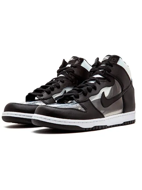 Кроссовки x comme des garcons dunk high в стиле ретро Nike — изображение 4 из 4, черный/черный-белый