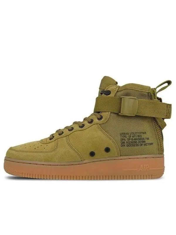 Кроссовки air force 1 mid 'desert moss' Nike — изображение 1 из 4, коричневый/черный