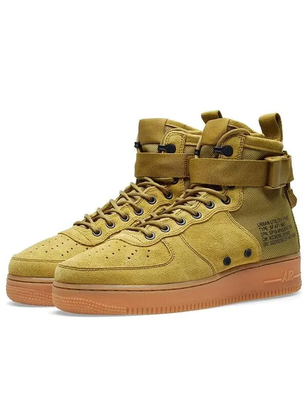 Кроссовки air force 1 mid 'desert moss' Nike — изображение 2 из 4, коричневый/черный