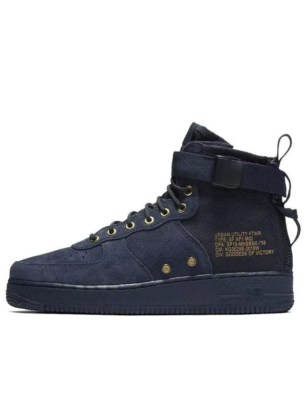 Кроссовки sf air force 1 mid 'obsidian' Nike — изображение 1 из 4, черный