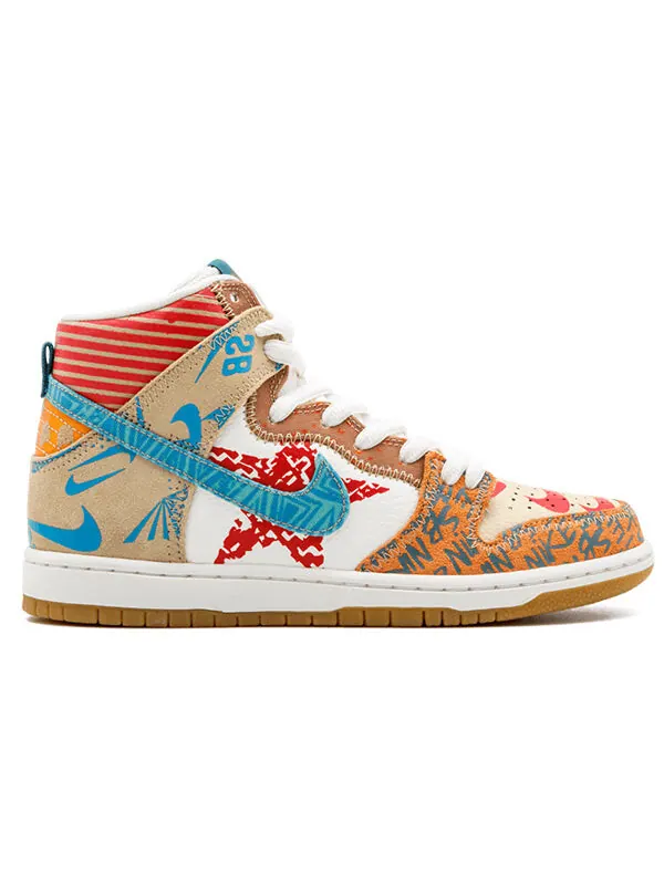 Кроссовки x томас кэмпбелл sb dunk высокие Nike — изображение 2 из 4, оранжевый/зеленый