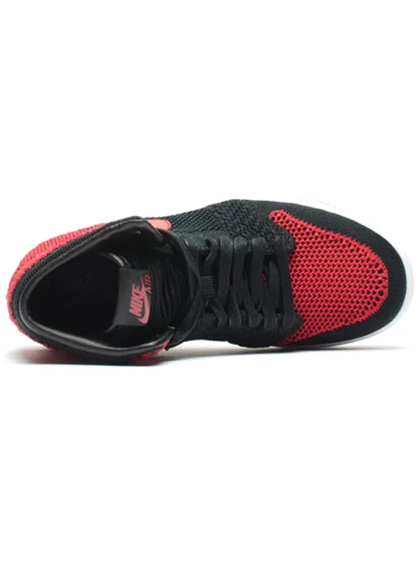 Кроссовки 1 ретро высокие og Flyknit Air Jordan — изображение 4 из 4, черный/красный/белый