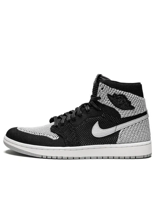 Кроссовки 1 ретро высокие og Flyknit Air Jordan — изображение 1 из 4, черный/серый