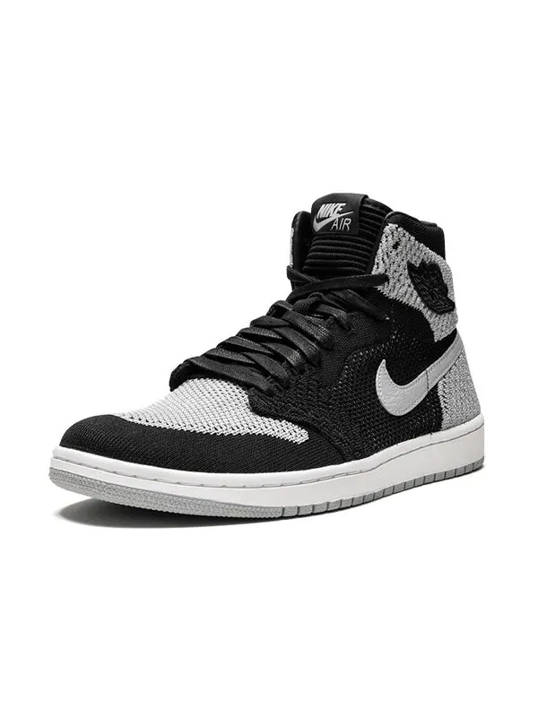 Кроссовки 1 ретро высокие og Flyknit Air Jordan — изображение 2 из 4, черный/серый