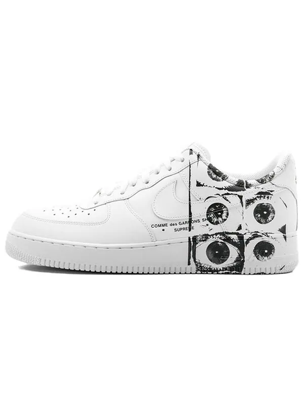 Кроссовки x Supreme x Comme Des garcons Air Force 1 low Nike — изображение 2 из 4, белый