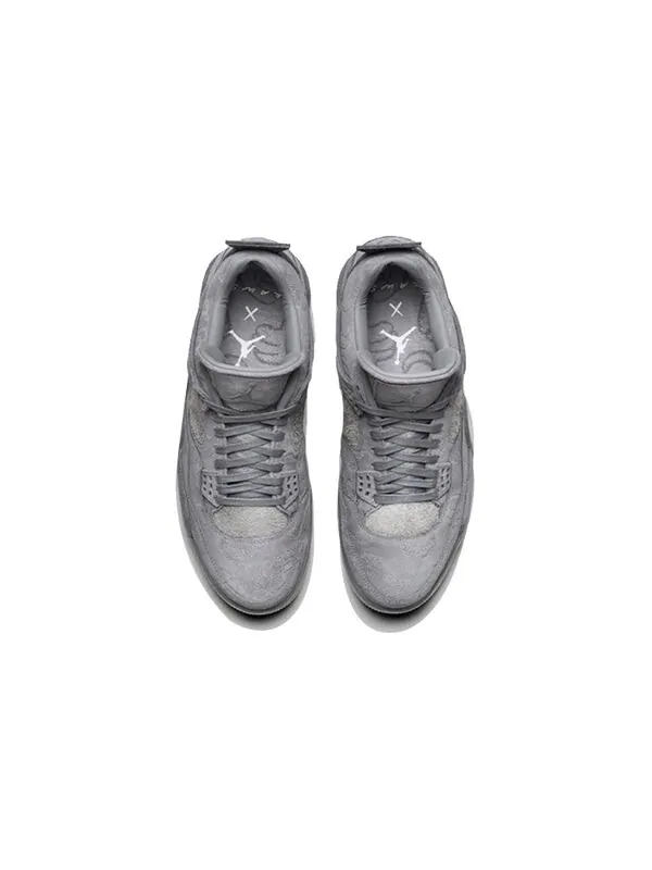 Кроссовки 4 ретро x kaws Air Jordan — изображение 2 из 4, серый/белый