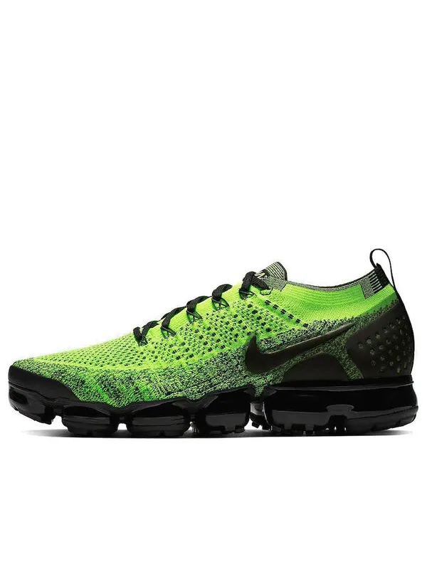 Кроссовки air vapormax 2 flyknit Nike — изображение 1 из 4, черный/зеленый