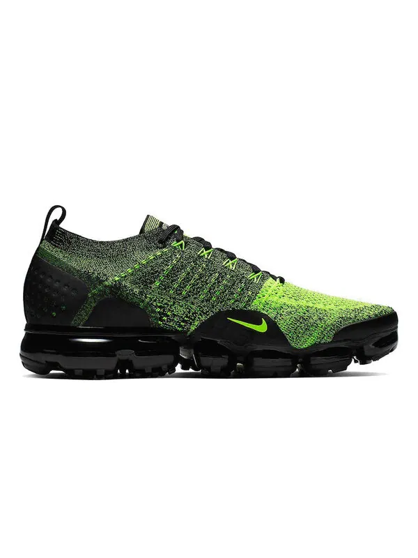 Кроссовки air vapormax 2 flyknit Nike — изображение 3 из 4, черный/зеленый