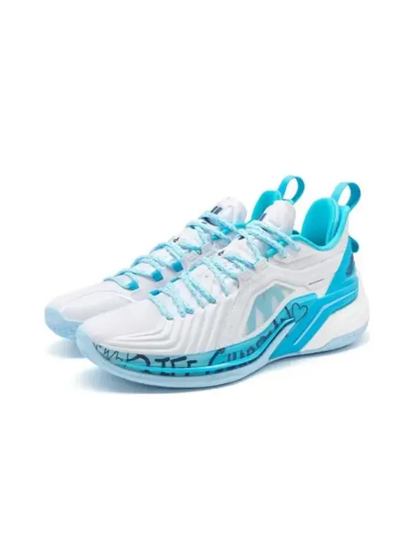 Кроссовки jlin3 jeremy lin 'white blue' Xtep — изображение 2 из 3, белый/синий