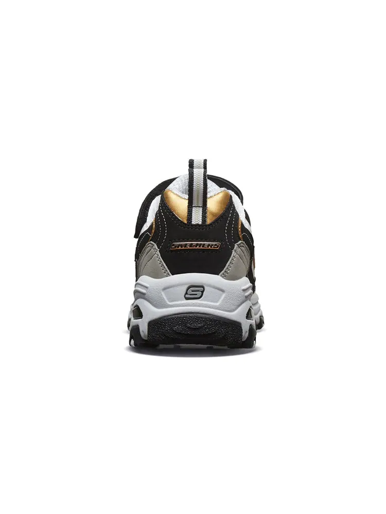 Беговые кроссовки Skechers D'Lite K Black/Gold — изображение 4 из 8, золото