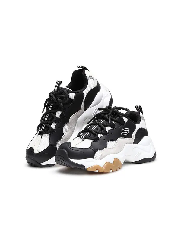 Кроссовки d'lites 3.0 'black white graybrown' Skechers — изображение 3 из 4, черный/белый