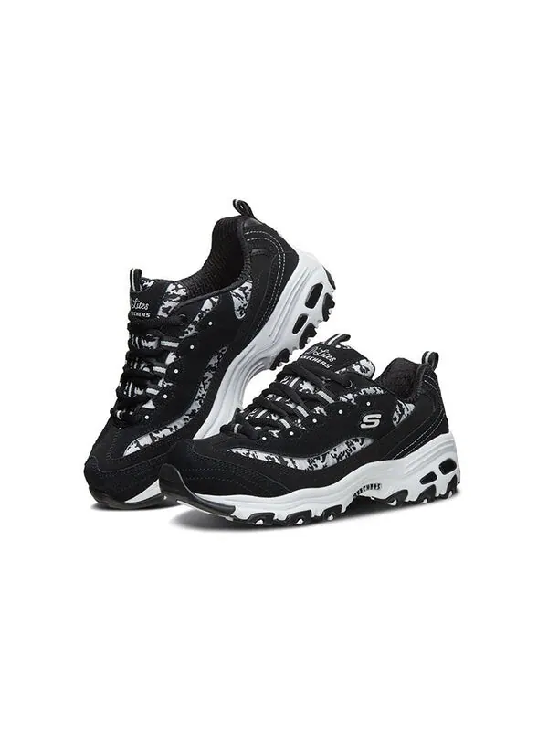 Кроссовки d'lites 1.0 running shoes black/white Skechers — изображение 3 из 4, черный/белый