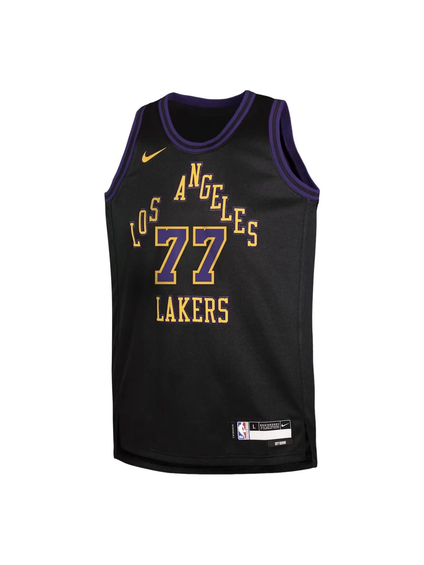 (GS) Nike Luka Dončić Los Angeles Lakers City Edition Swingman Jersey 'Black' — изображение 1 из 2, черный