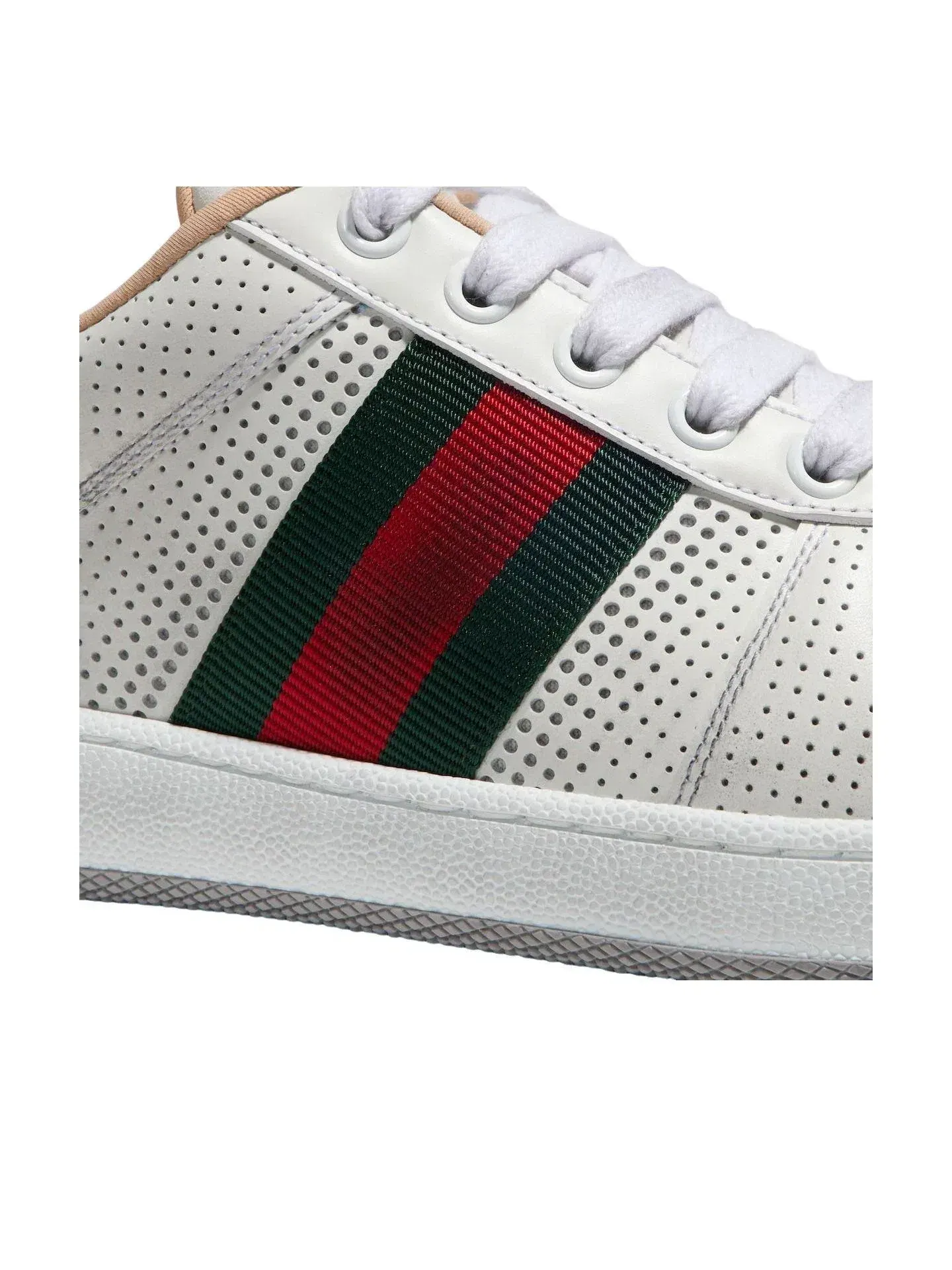 Женские кроссовки кожаные с принтом Screener Gucci — изображение 7 из 9, белый