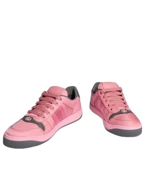 Женские кроссовки с принтом Screener Sneaker Gucci — изображение 3 из 6, розовый