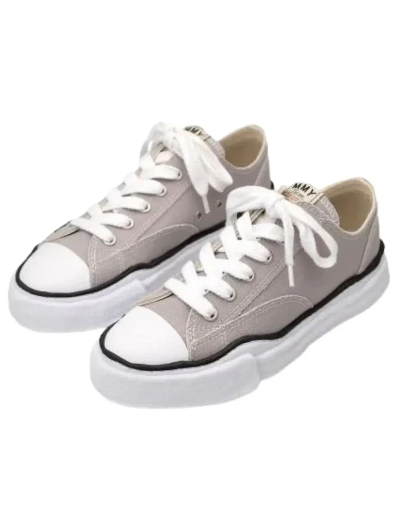 Кроссовки Maison MIHARA YASUHIRO Peterson OG Холст с низкой подошвой, серый, A01FW702-GRY — изображение 2 из 5