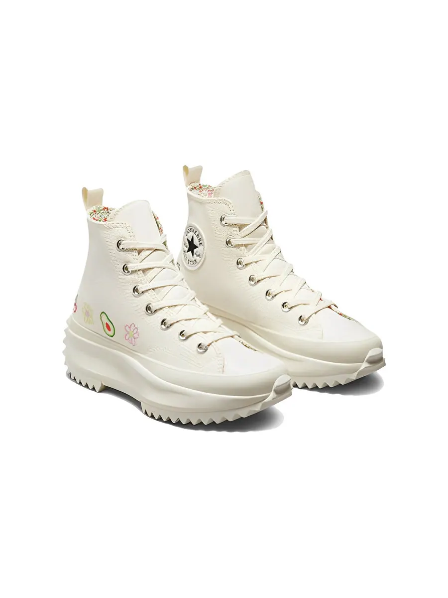 Кроссовки Converse Run Star Hike Platform High 'Embroidered Fruits & Florals' — изображение 3 из 5, белый