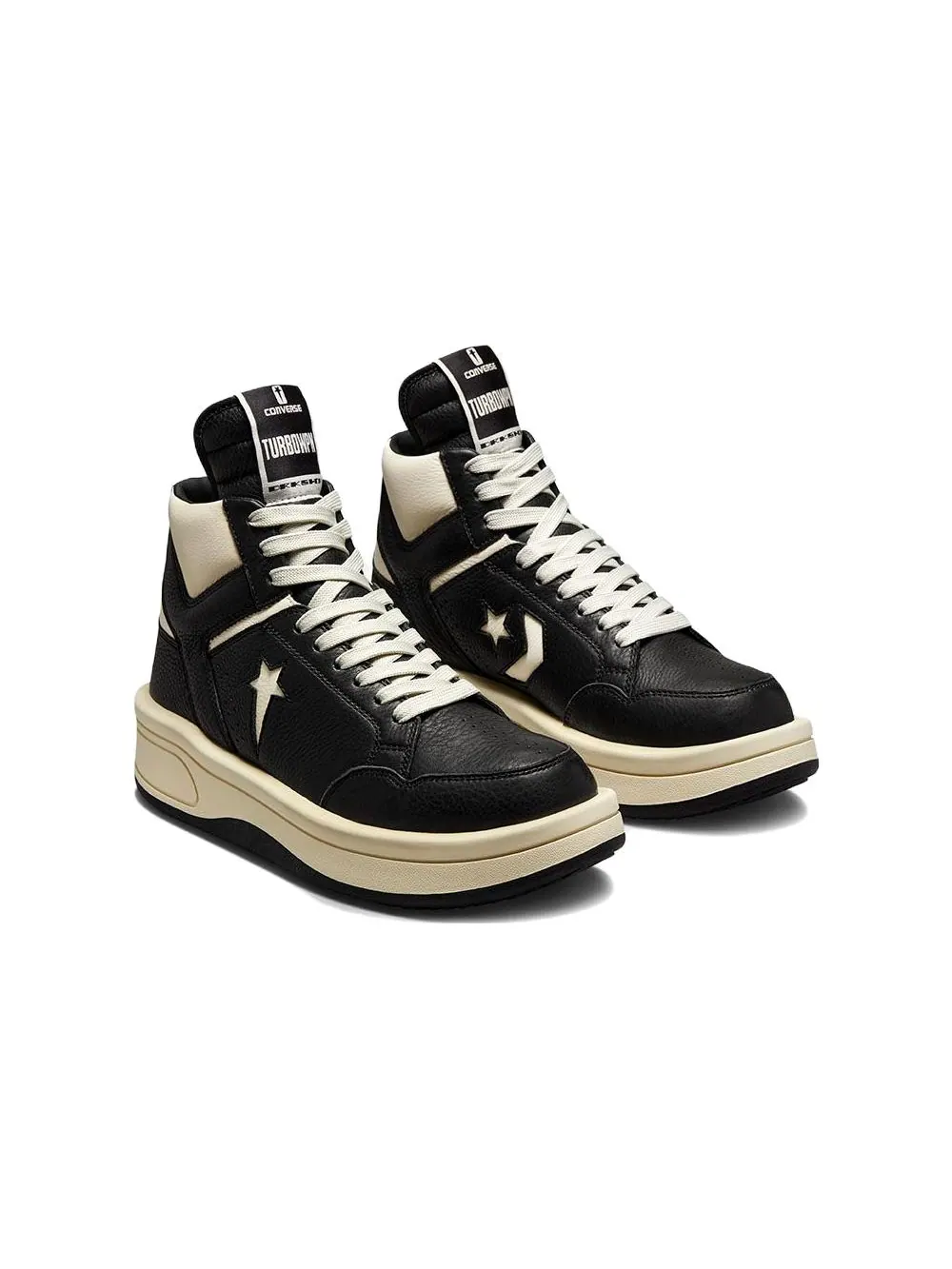 Кроссовки Converse Rick Owens x TURBOWPN Mid 'Black Cloud Cream' — изображение 3 из 5, черный