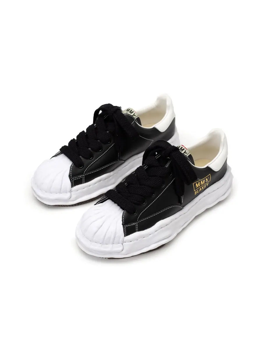 Кроссовки Maison MIHARA YASUHIRO BLAKEY OG Sole Leather Low-top Sneaker 'White Black' — изображение 2 из 2, черный