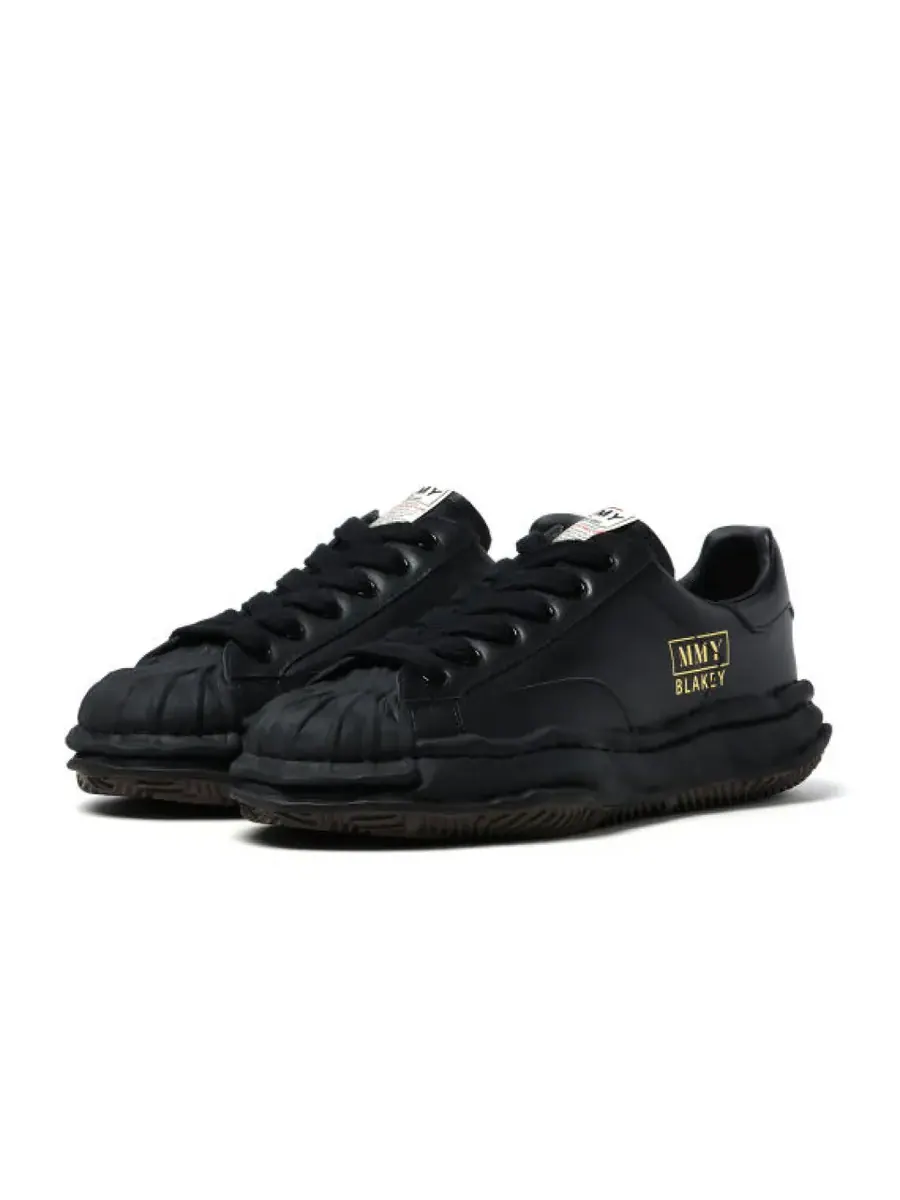 Кроссовки Maison MIHARA YASUHIRO BLAKEY OG Sole Leather Low-top Sneaker 'Black' — изображение 2 из 2, черный