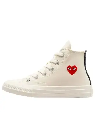 (PS) Converse x Comme des Garcons PLAY Single Heart Chuck Taylor All Star 70 Hi 'Milk' — изображение 1 из 1, красный/черный
