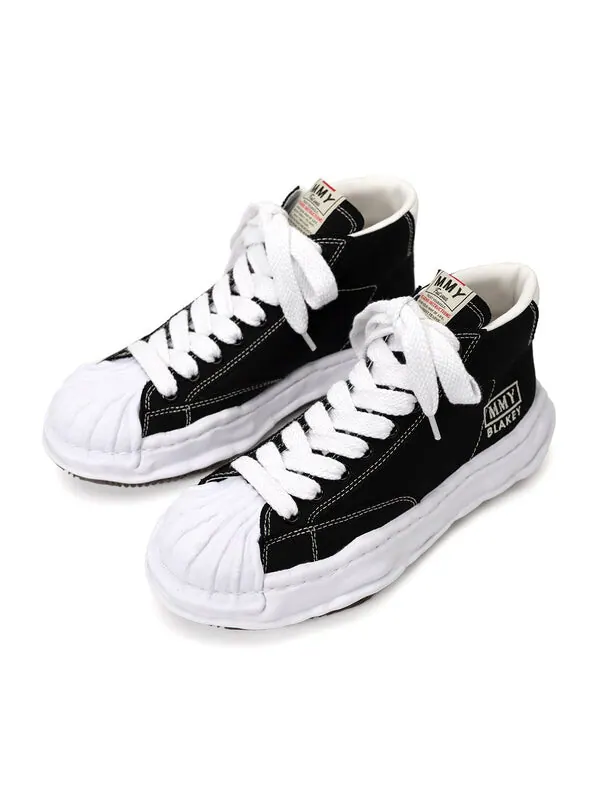 Кроссовки blakey og sole canvas high-top sneaker 'black' Maison Mihara Yasuhiro — изображение 2 из 2, черный/белый