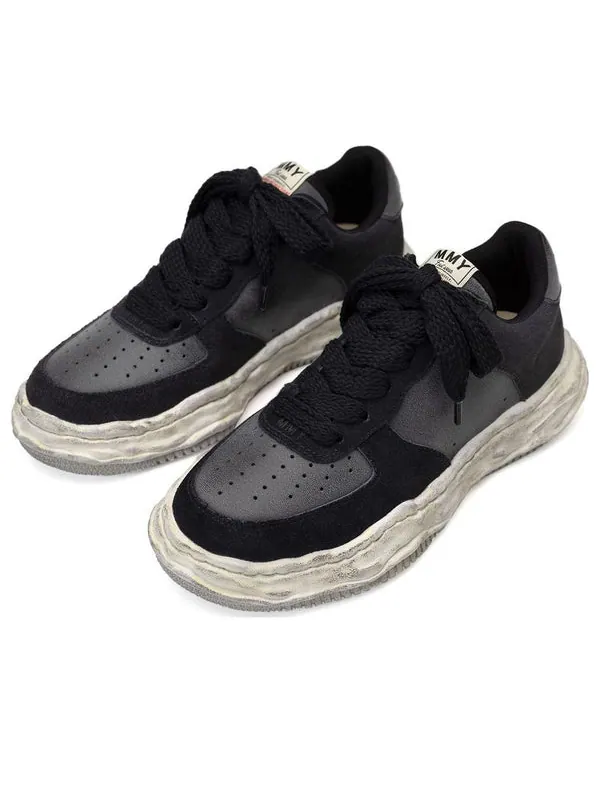 Кроссовки wayne og sole distressed leather low Maison Mihara Yasuhiro — изображение 3 из 4, черный