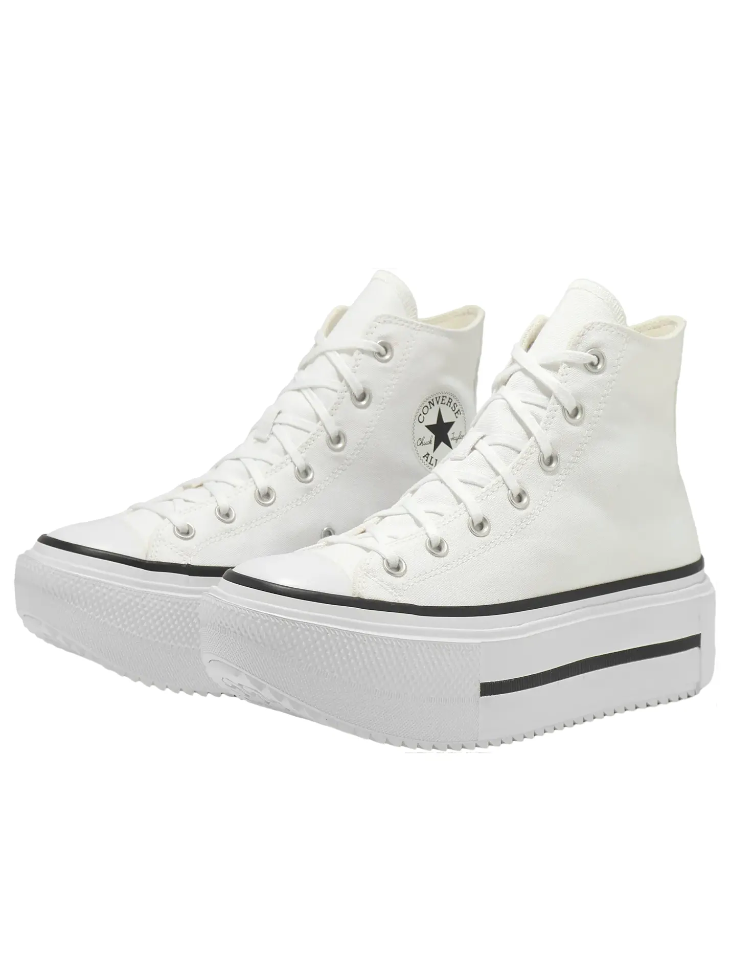 Converse Chuck Taylor All Star Lift Double Stack Hi 'White Black' — изображение 1 из 5, белый/черный