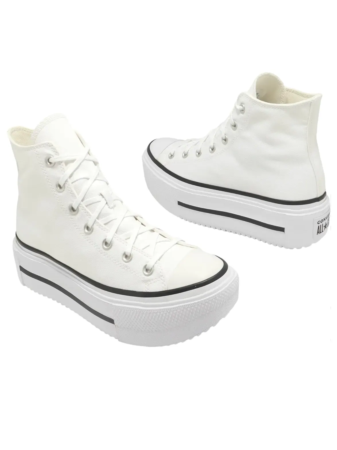 Converse Chuck Taylor All Star Lift Double Stack Hi 'White Black' — изображение 2 из 5, белый/черный