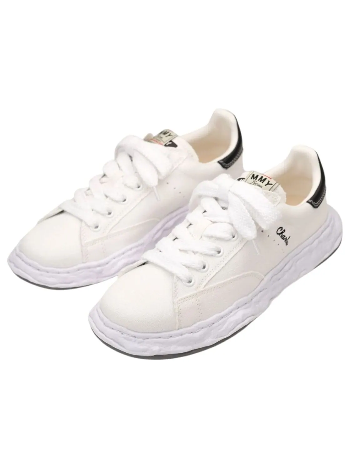 Maison Mihara Yasuhiro Charles OG Sole Canvas Low 'White' — изображение 3 из 6, белый