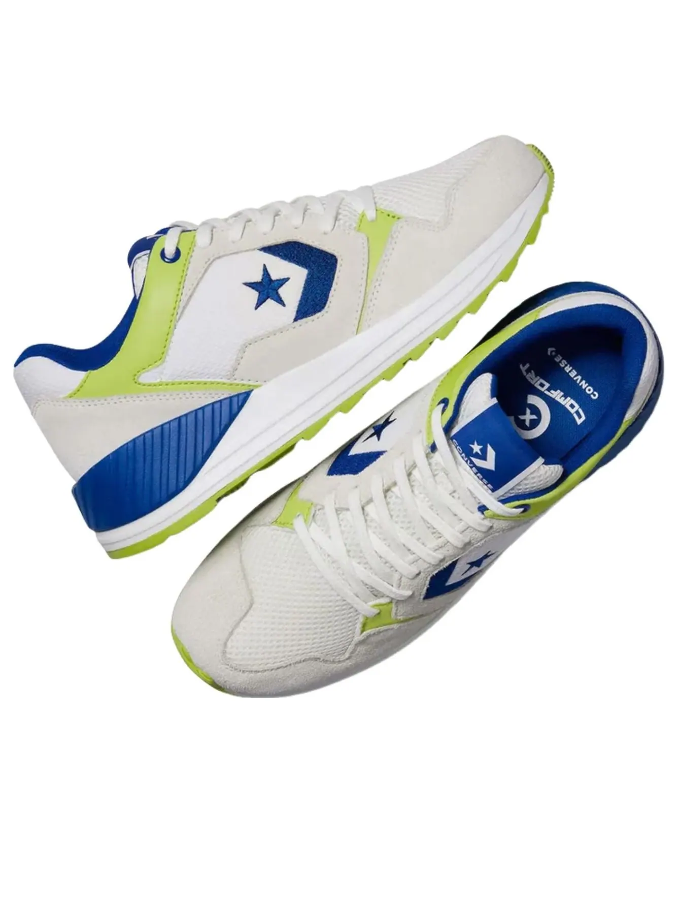 Кроссовки Converse Wave Trainer Ox 'Vintage White Blue Cartreuse' — изображение 3 из 6, винтажный белый/синий