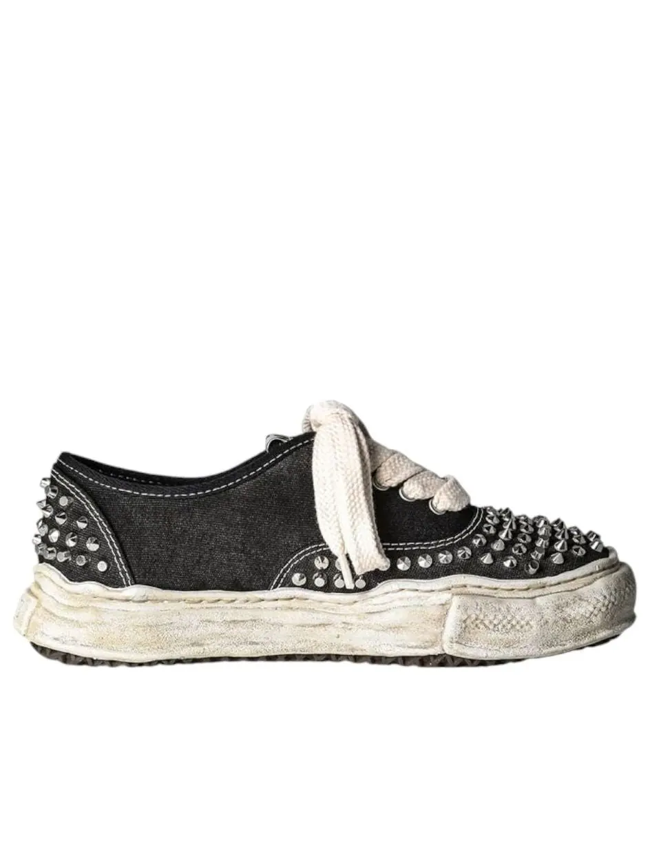 Maison Mihara Yasuhiro Baker OG Sole Studded Canvas Low 'Black' — изображение 2 из 7, черный/белый