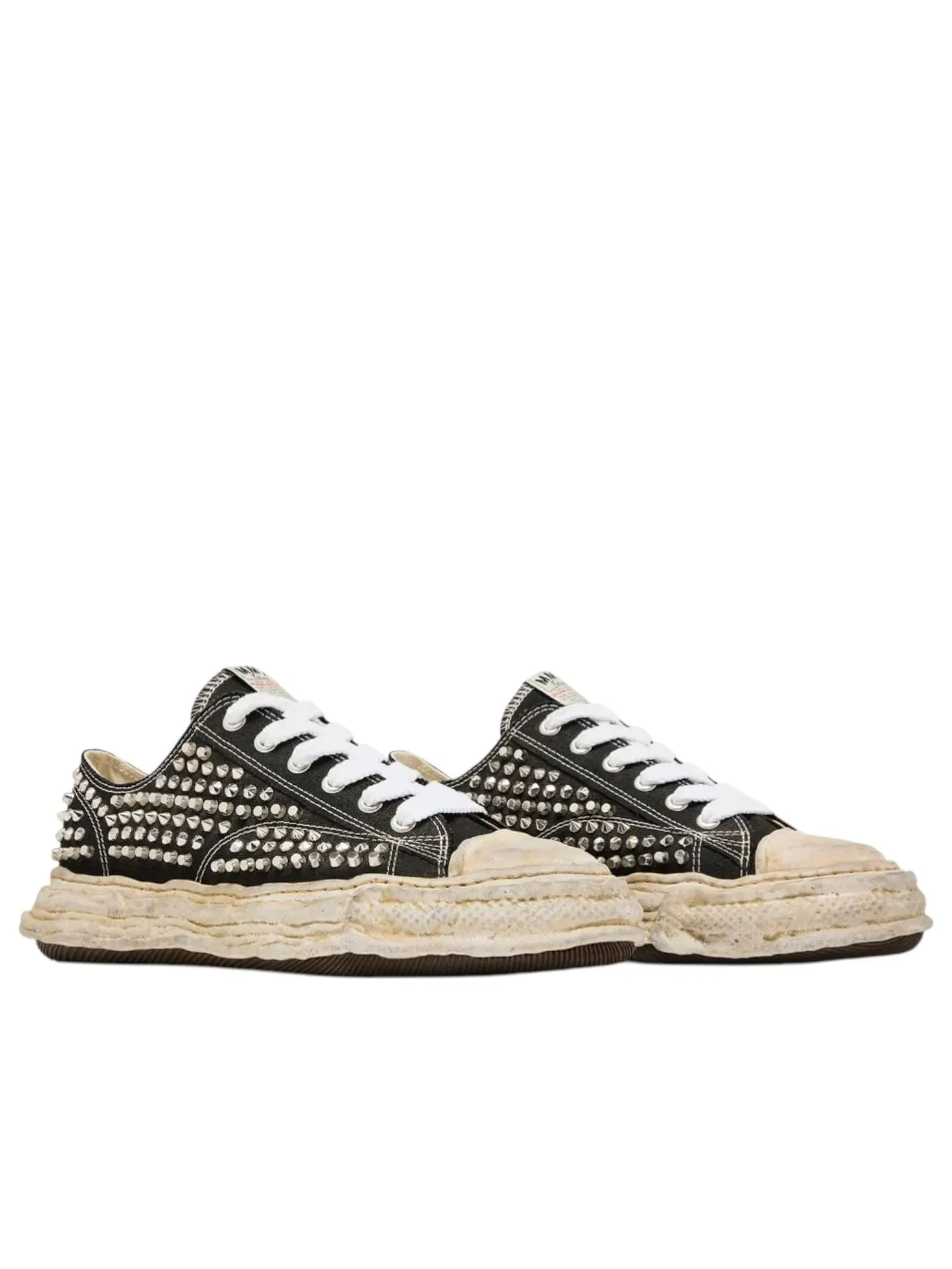 Maison Mihara Yasuhiro Peterson 23 OG Sole Studded Canvas Low 'Black' — изображение 3 из 4, черный