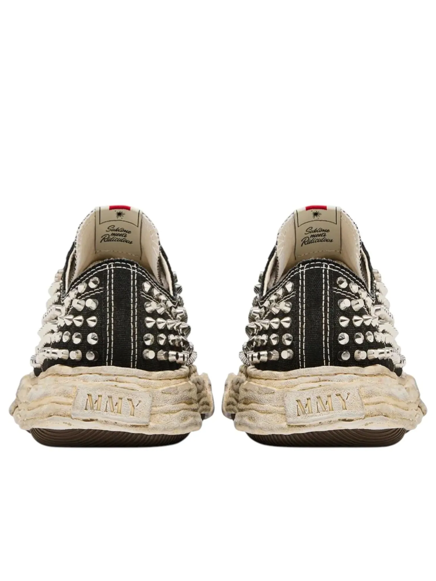 Maison Mihara Yasuhiro Peterson 23 OG Sole Studded Canvas Low 'Black' — изображение 4 из 4, черный