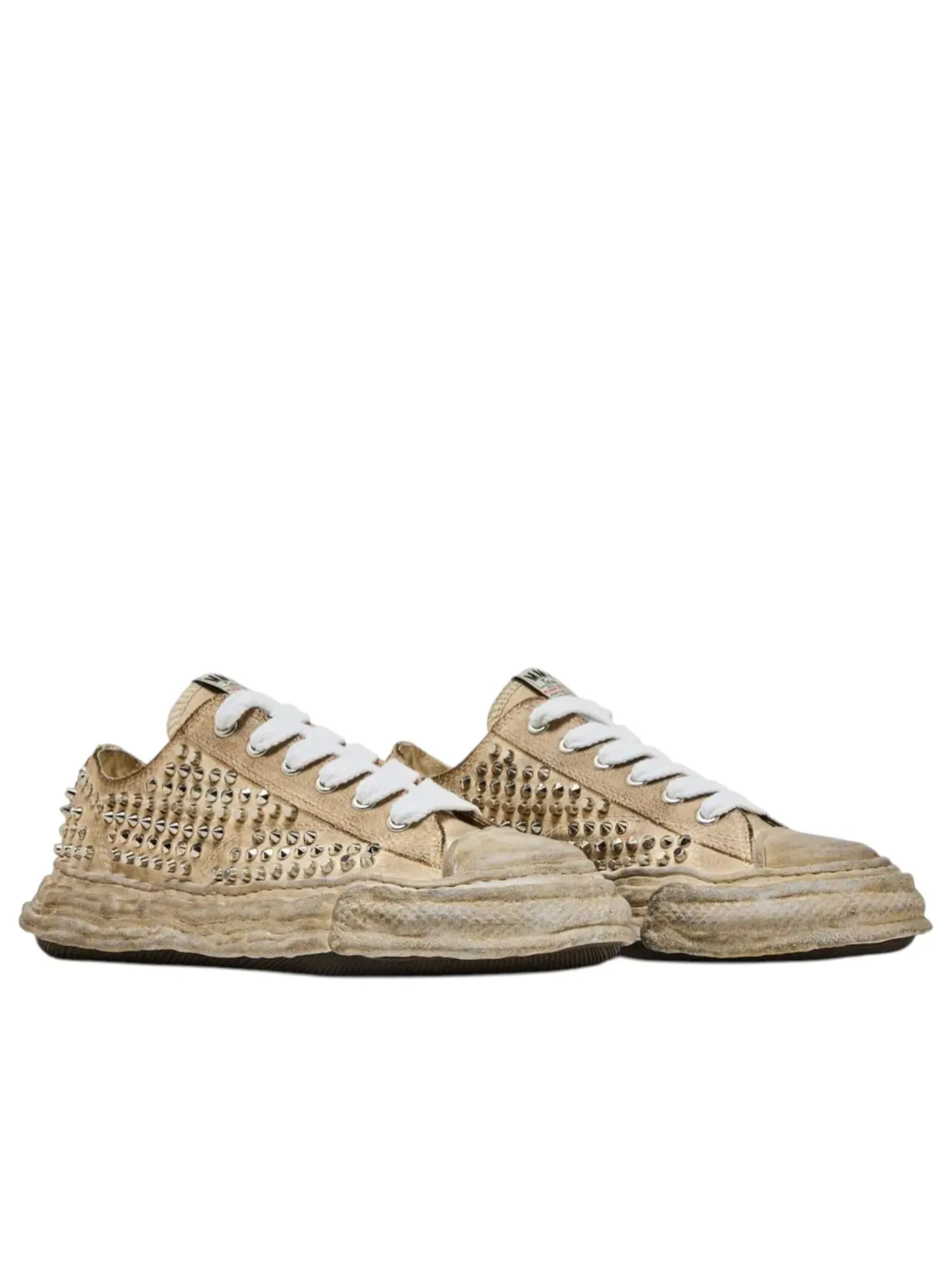 Maison Mihara Yasuhiro Peterson 23 OG Sole Studded Canvas Low 'White' — изображение 4 из 5, белый