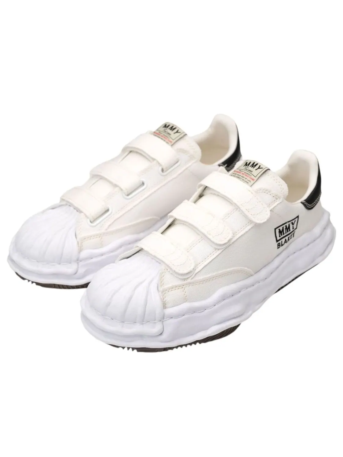 Maison Mihara Yasuhiro Blakey OG Sole Canvas Low Velcro 'White' — изображение 3 из 6, белый