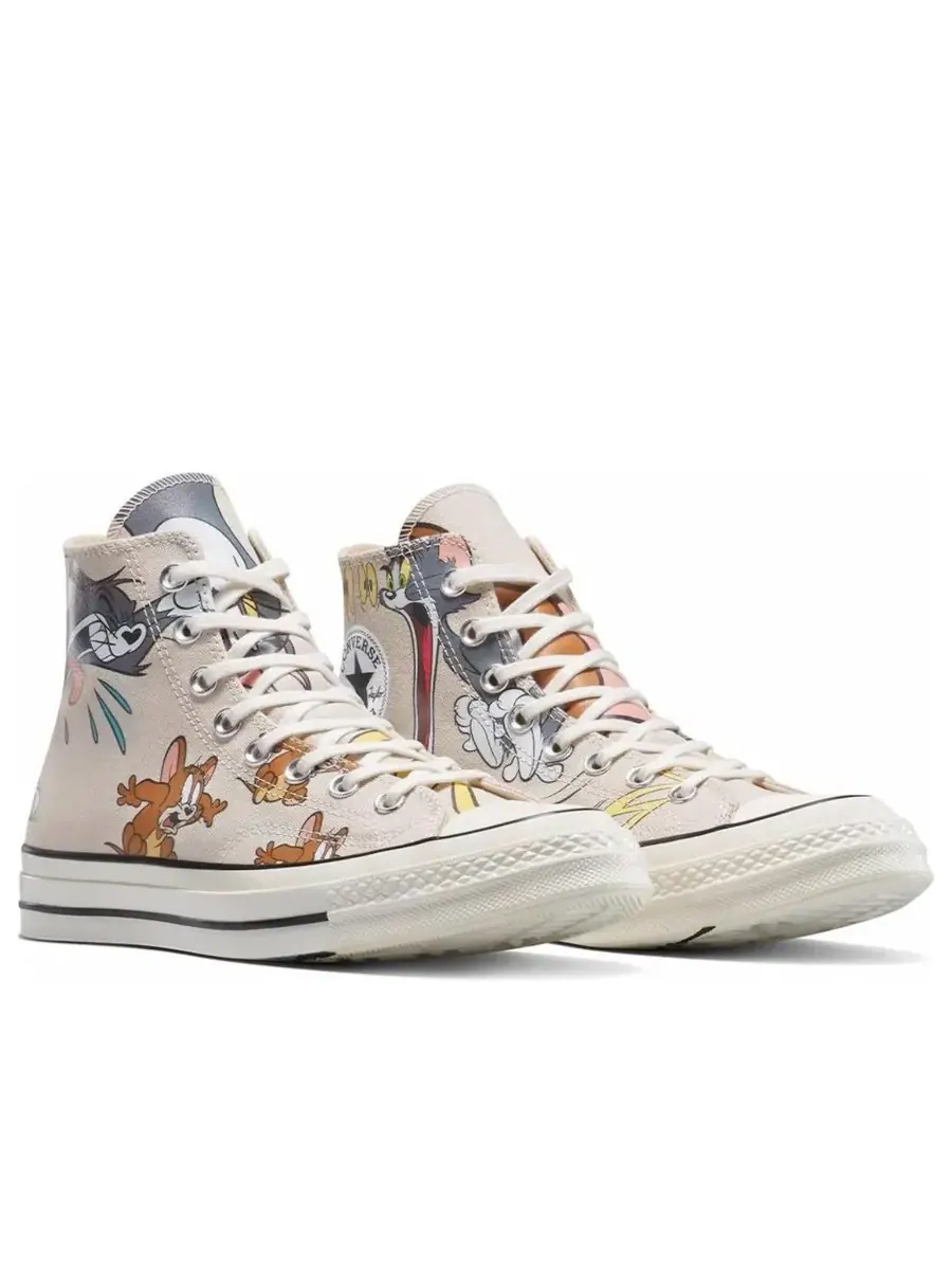 Кроссовки Converse x Tom & Jerry Chuck Taylor 70 High 'Egret' — изображение 3 из 4, серый