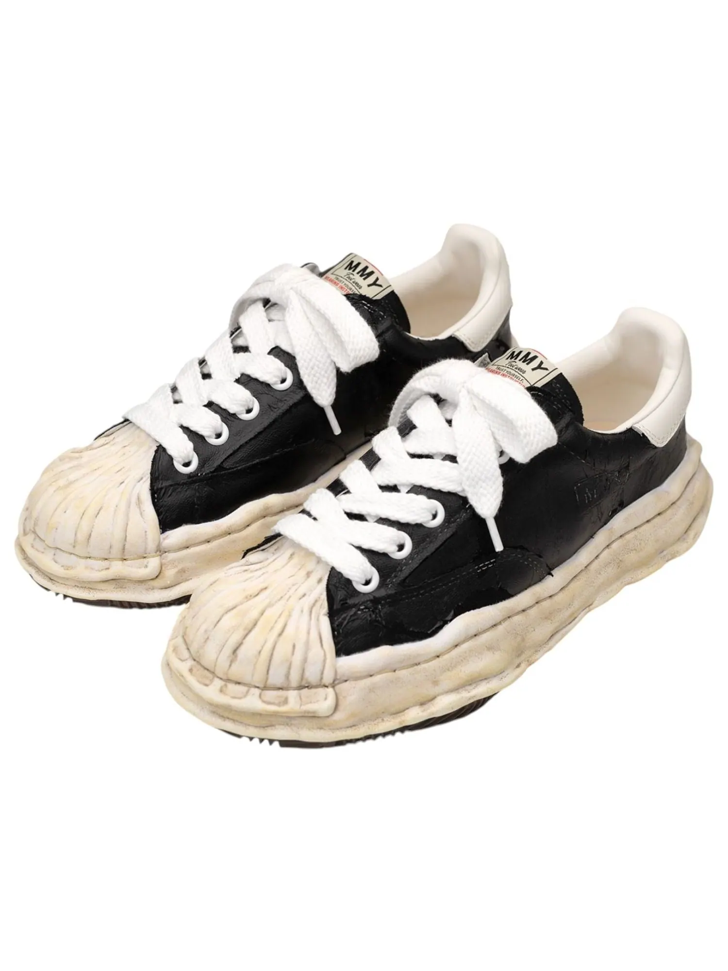 Кроссовки Maison MIHARA YASUHIRO BLAKEY OG Sole Film Attached Canvas Low 'Black' — изображение 2 из 5, черный