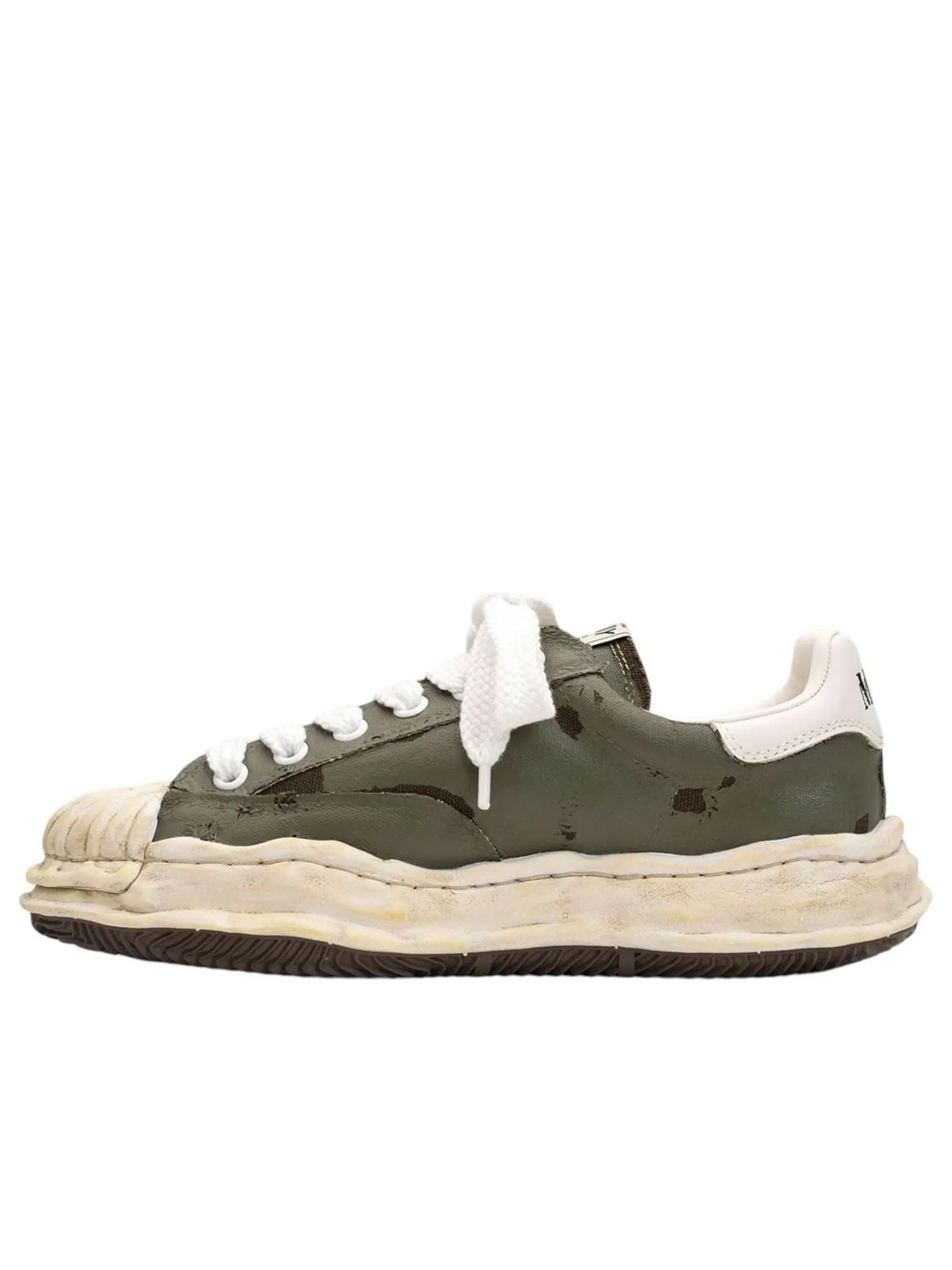 Кроссовки Maison MIHARA YASUHIRO Blakey OG Sole Film Attached Canvas Low-top 'Khaki' — изображение 1 из 6, хаки