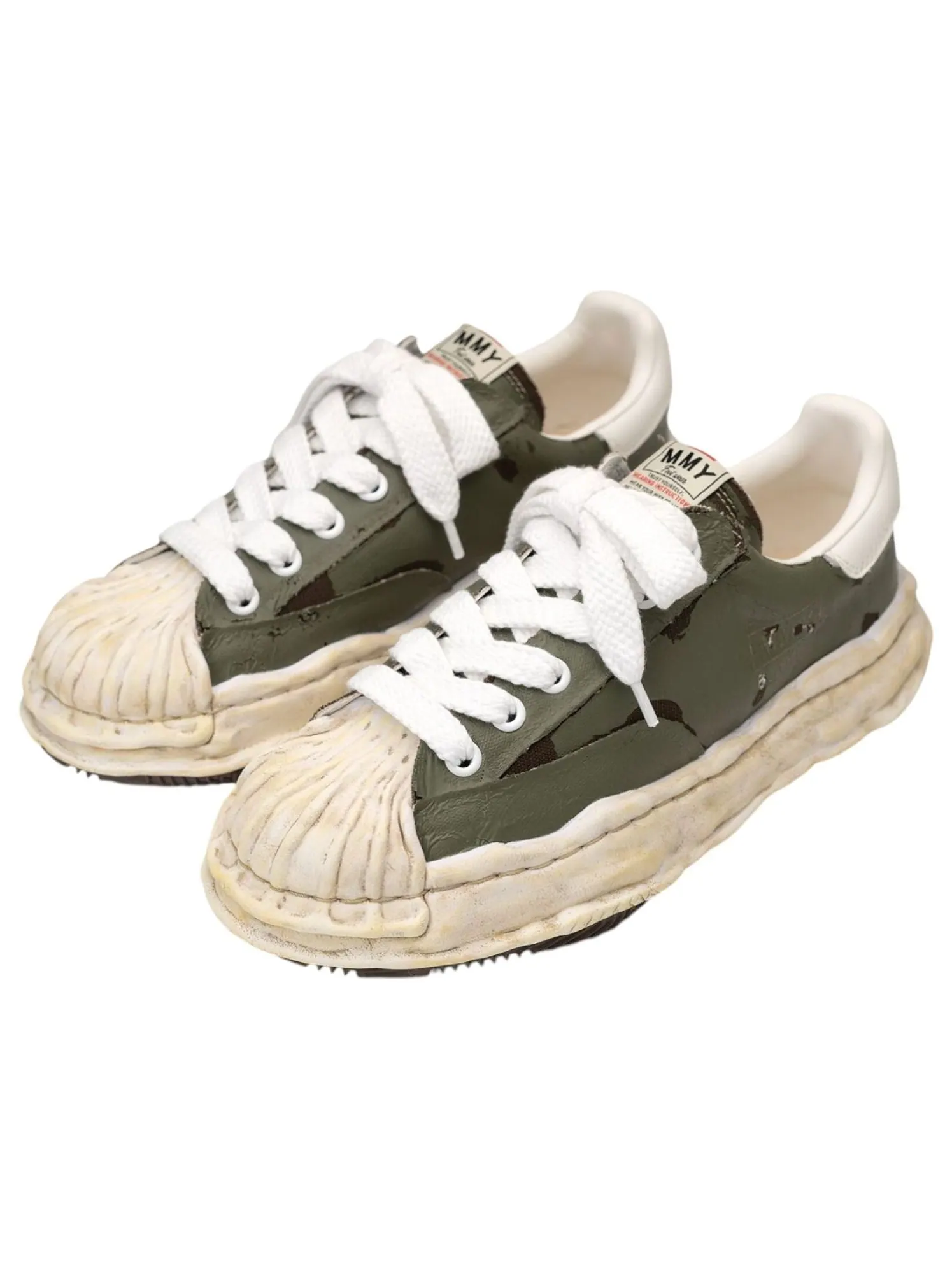 Кроссовки Maison MIHARA YASUHIRO Blakey OG Sole Film Attached Canvas Low-top 'Khaki' — изображение 2 из 6, хаки