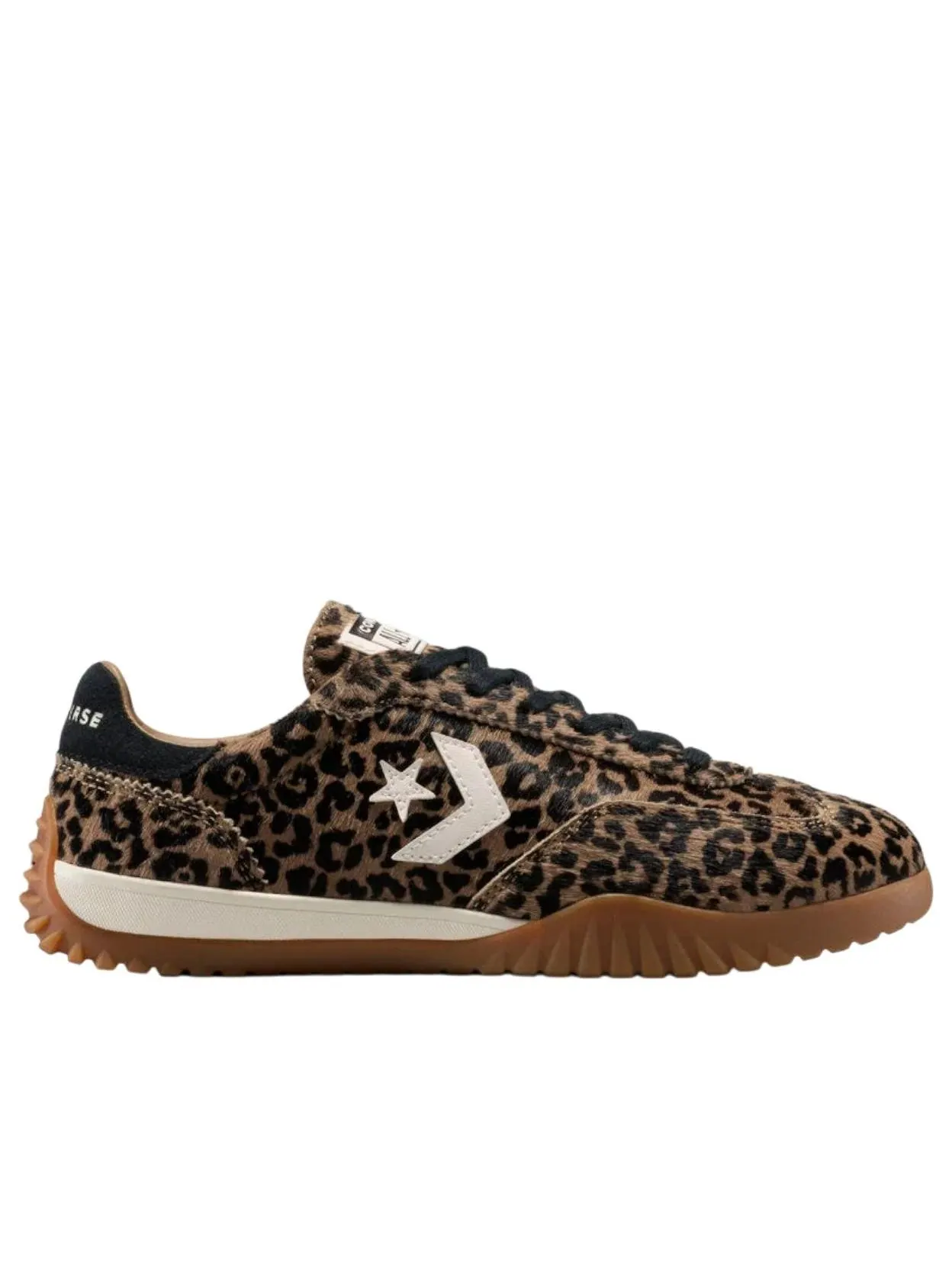 Кроссовки Converse Run Star Trainer 'Leopard Print Pony Hair' — изображение 2 из 5, песочный/черный