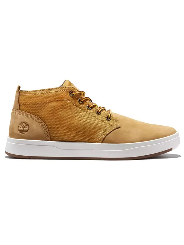 Кроссовки davis square chukka leather and fabric boots 'wheat' Timberland — изображение 2 из 4, желтый/белый