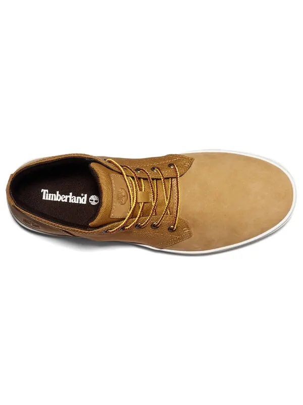 Кроссовки davis square chukka leather and fabric boots 'wheat' Timberland — изображение 3 из 4, желтый/белый