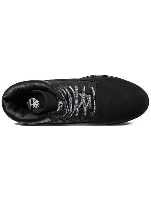 Кроссовки 6-inch premium logo wide-fit boots 'black nubuck' Timberland — изображение 3 из 4, черный/белый