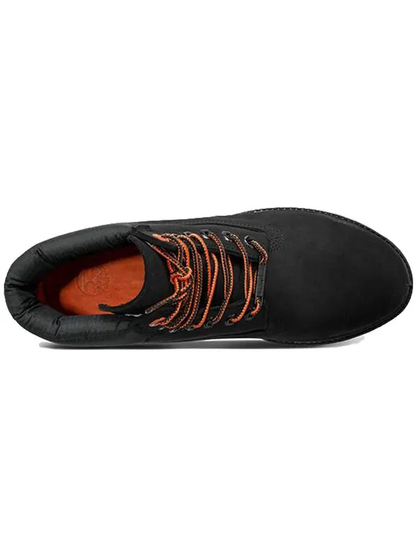 Кроссовки 6 inch premium wide-fit boots 'black nubuck' Timberland — изображение 3 из 4, черный/оранжевый