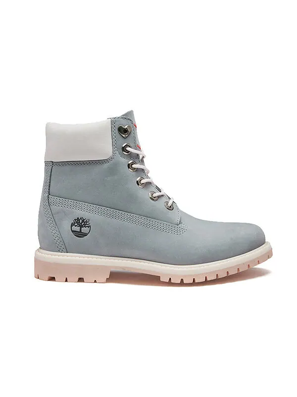 Кроссовки icon 6 inch premium boot 'grey nubuck' Timberland — изображение 2 из 4, серый/розовый/белый