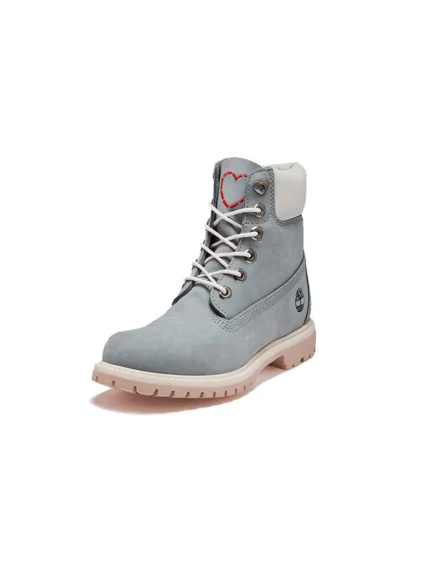 Кроссовки icon 6 inch premium boot 'grey nubuck' Timberland — изображение 3 из 4, серый/розовый/белый