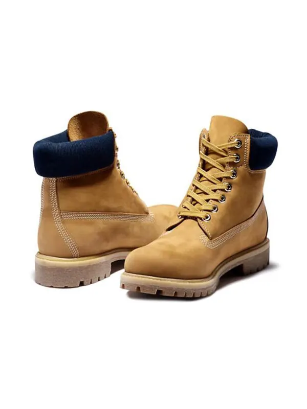 Кроссовки 6 inch premium waterproof boots 'wheat nubuck blue collar' Timberland — изображение 3 из 4, желтый/синий