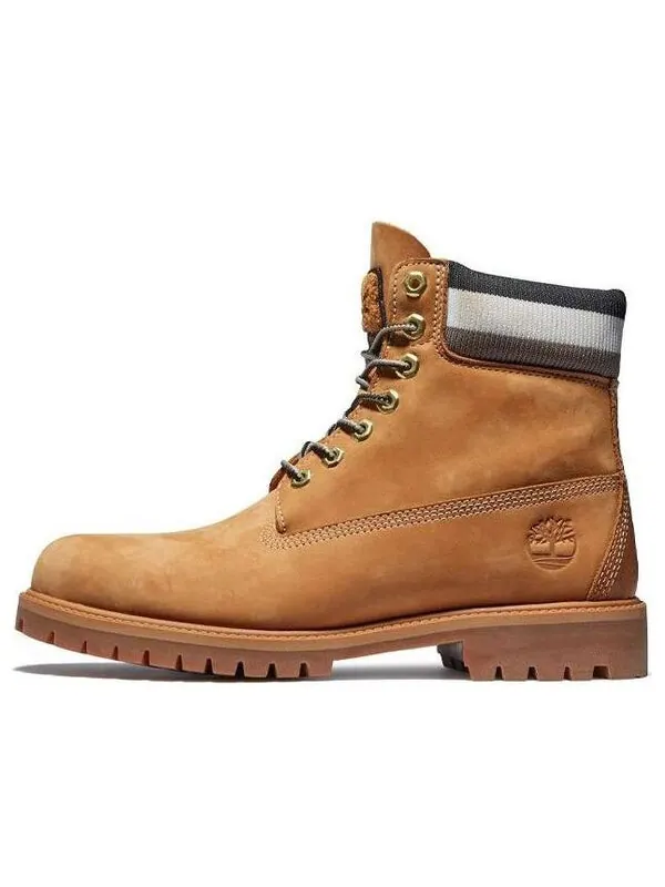 Кроссовки heritage 6 inch waterproof boot 'wheat nubuck with black' Timberland — изображение 1 из 4, желтый/белый/серый